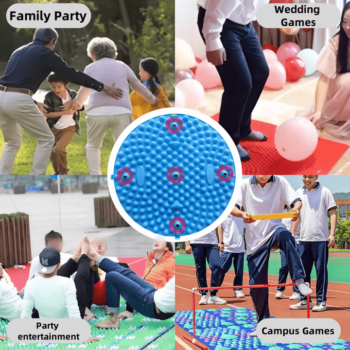 1 Blue 14.5-Inch TPE Foot Massage Mat for Home Exercise & Rehabilitation - Non-Electric, Non-Slip, Durable Fitness Pad with Textured Surface for Blood Circulation Enhancement - Ideal All-Season Gift for Mother's Day, Thanksgi