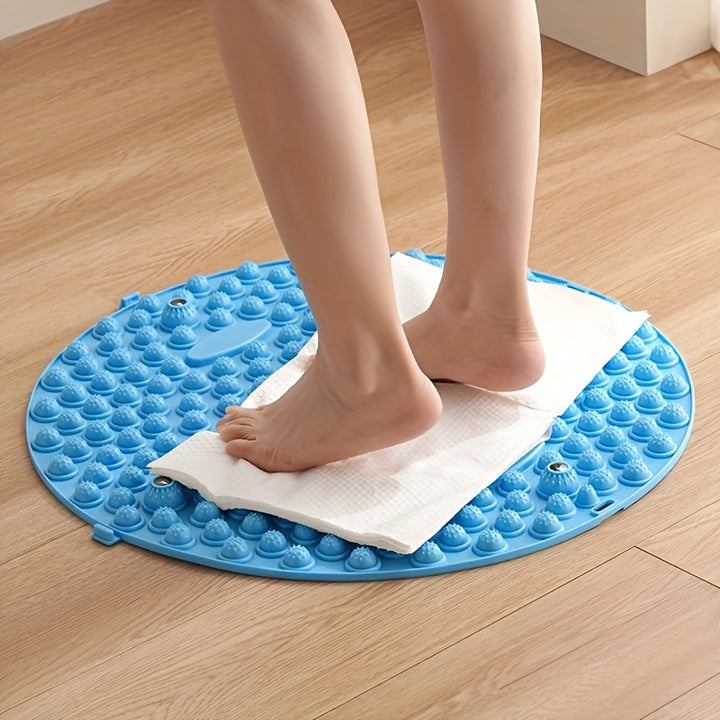 1 Blue 14.5-Inch TPE Foot Massage Mat for Home Exercise & Rehabilitation - Non-Electric, Non-Slip, Durable Fitness Pad with Textured Surface for Blood Circulation Enhancement - Ideal All-Season Gift for Mother's Day, Thanksgi