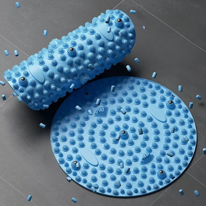 1 Blue 14.5-Inch TPE Foot Massage Mat for Home Exercise & Rehabilitation - Non-Electric, Non-Slip, Durable Fitness Pad with Textured Surface for Blood Circulation Enhancement - Ideal All-Season Gift for Mother's Day, Thanksgi
